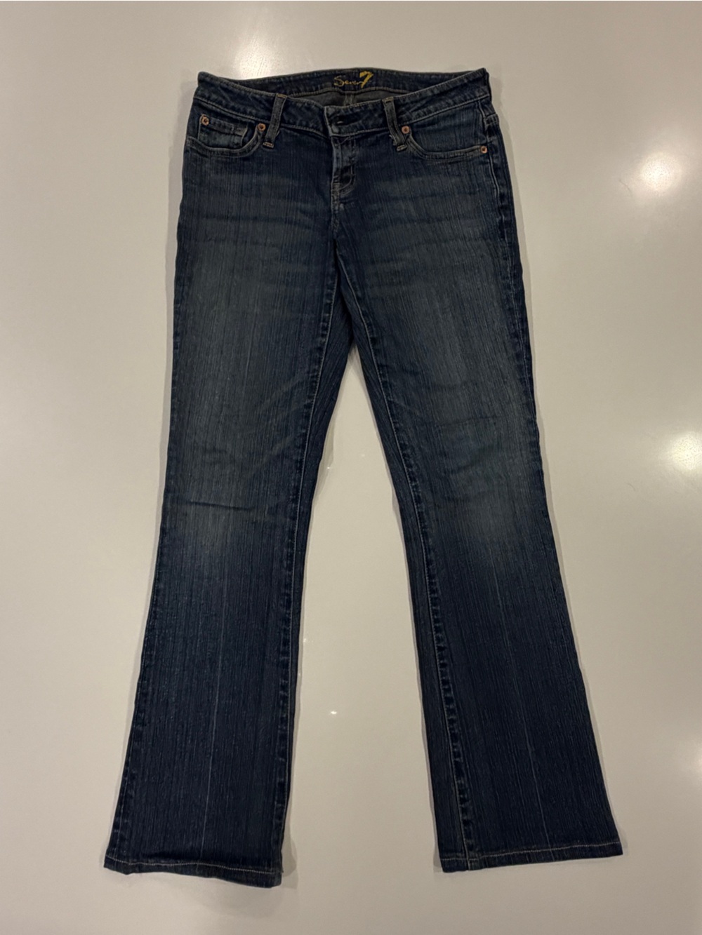 Seven7 Women's Dark Blue Bootcut Jeans